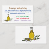 Cartoon von Olivenöl Visitenkarte (Vorne/Hinten)