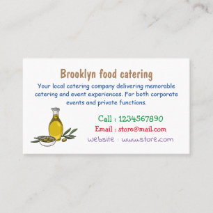 Cartoon von Olivenöl Visitenkarte