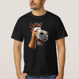 Cartoon von Pferden völlig verblüfft. T-Shirt