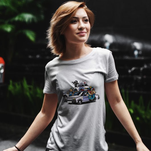Cartoon von Polizeiwagen T-Shirt