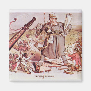 Cartoon von Präsidenten Roosevelt Magnet