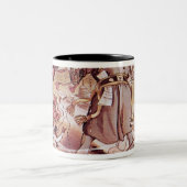 Cartoon von Präsidenten Roosevelt Zweifarbige Tasse (Mittel)