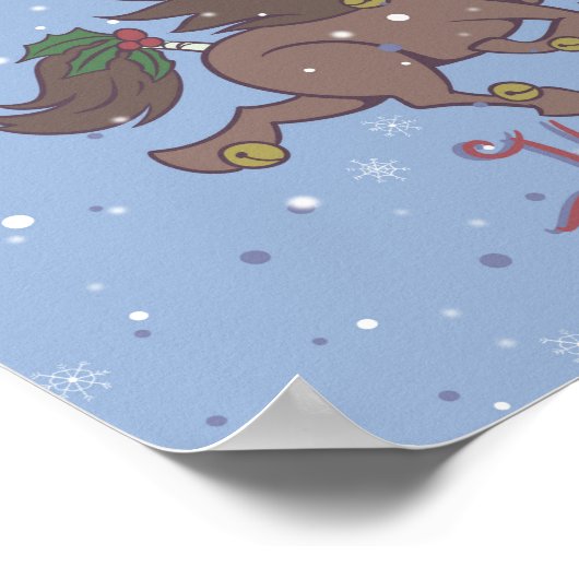 Cartoon von Rentieren Poster (Ecke)