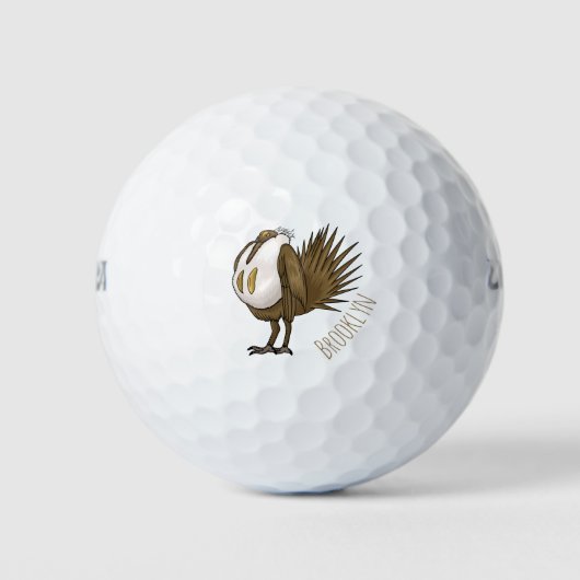 Cartoon von Salbei-Birnen Golfball (Vorderseite)