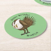 Cartoon von Salbei-Birnen Runder Pappuntersetzer (Angewinkelt)