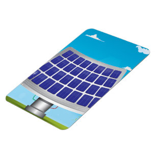 Cartoon von Solarpaneelen Magnet