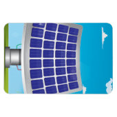 Cartoon von Solarpaneelen Magnet (Horizontal)