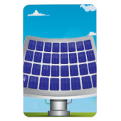 Cartoon von Solarpaneelen Magnet (Vertikal)