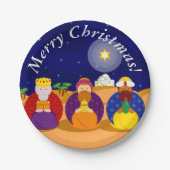 Cartoon von "The Three Kings" / "Three Wise Men", Pappteller (Vorderseite)