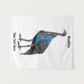 Cartoon von Vulturin-Meervögeln Wandteppich (Vorderseite (Horizontal))