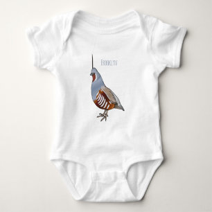 Cartoon von Wachtelvögeln Baby Strampler