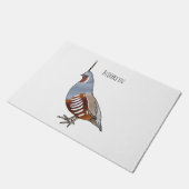 Cartoon von Wachtelvögeln Fußmatte (Schrägansicht)