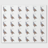 Cartoon von Wachtelvögeln Geschenkpapier (Flach)