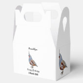 Cartoon von Wachtelvögeln Geschenkschachtel (Geöffnet)