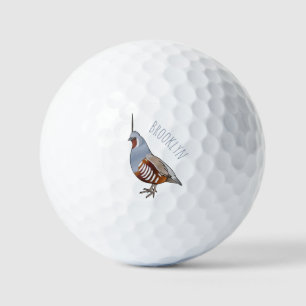 Cartoon von Wachtelvögeln Golfball