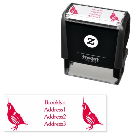 Cartoon von Wachtelvögeln Permastempel (Beispiel)