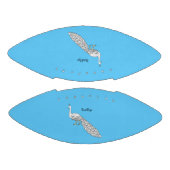 Cartoon von Weißpfauenvögeln Football (Paneele)