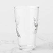 Cartoon von Weißpfauenvögeln Glas (Links)