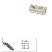 Cartoon von Weißpfauenvögeln Gummistempel (Stempel)