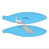 Cartoon von Weißpfauenvögeln Mini Basketball (Panele)