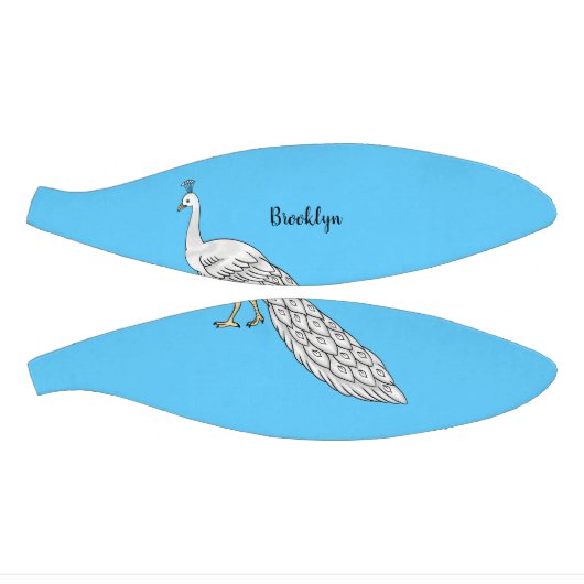 Cartoon von Weißpfauenvögeln Mini Basketball (Panele)