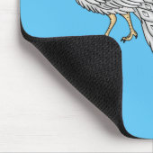 Cartoon von Weißpfauenvögeln Mousepad (Ecke)