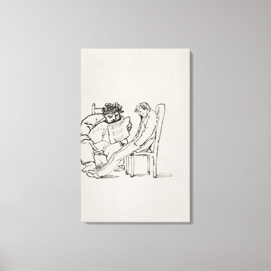 Cartoon von William Morris (1834-1996), der Gedich Leinwanddruck (Vorderseite)