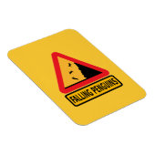 Cartoon, Vorsicht, fallender Pinguin, Pinguin, si Magnet (Rechte Seite)