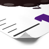 Cartoon-Wachstumstabelle für niedliches Obst Poster (Ecke)