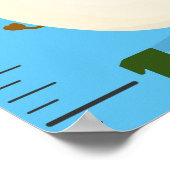 Cartoon-Wachstumstabelle für niedliches Obst Poster (Ecke)