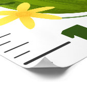 Cartoon-Wachstumstabelle für niedliches Obst Poster (Ecke)