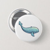 Cartoon Wal Illustration Button (Vorne & Hinten)