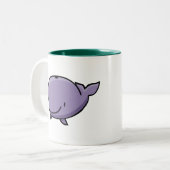 Cartoon-Wal Zweifarbige Tasse (Vorderseite Links)