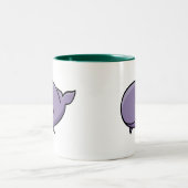 Cartoon-Wal Zweifarbige Tasse (Mittel)