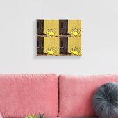 Cartoon Wall Cat Leinwanddruck (Insitu (Wohnzimmer))