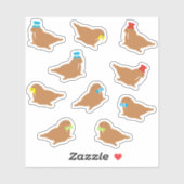 Cartoon Walrus Aufkleber (Blatt)