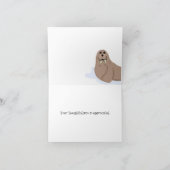 Cartoon Walrus Vielen Dank Dankeskarte (Innenseite)