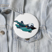 Cartoon Warbird Flugzeug Button (Beispiel)
