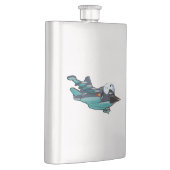 Cartoon Warbird Flugzeug Flachmann (Rechts)