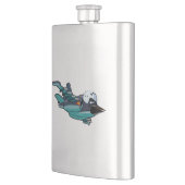 Cartoon Warbird Flugzeug Flachmann (Links)