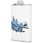 Cartoon Warbird Flugzeug Flachmann (Links)