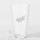 Cartoon Warbird Flugzeug Glas (Rückseite)