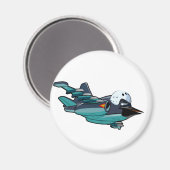 Cartoon Warbird Flugzeug Magnet (Vorderseite/Rückseite)