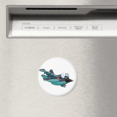 Cartoon Warbird Flugzeug Magnet (In Situ (Geschirrspüler))