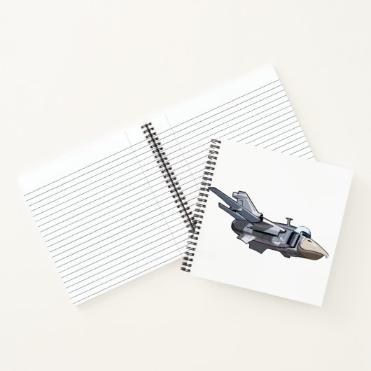 Cartoon Warbird Flugzeug Notizblock (Innenseite)