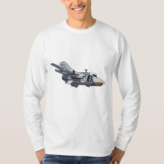 Cartoon Warbird Flugzeug T-Shirt (Vorderseite)