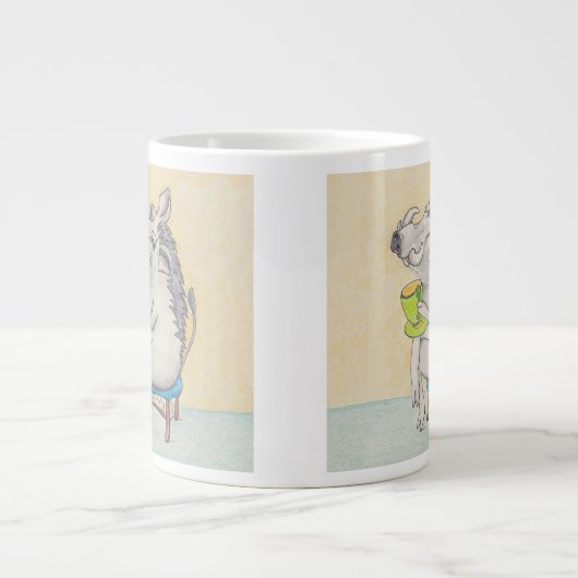 Cartoon Warthog Tasse. Jumbo-Tasse (Vorderseite)