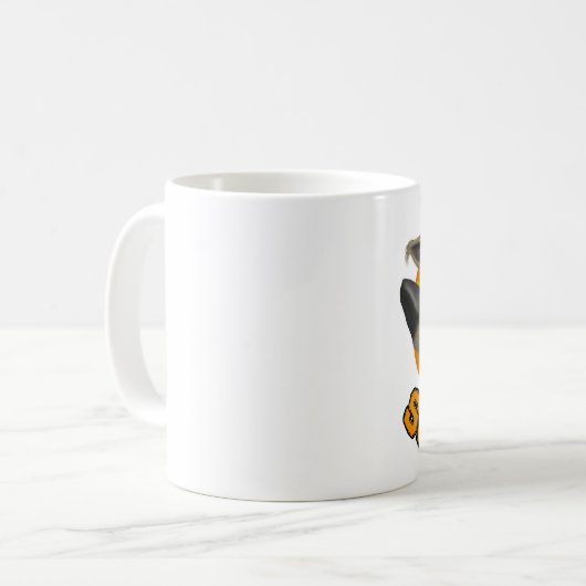 Cartoon Warthog Tier-Tasse Kaffeetasse (Vorderseite Links)
