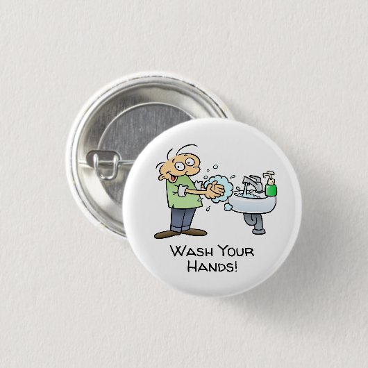 Cartoon waschen button (Vorne & Hinten)