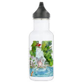 Cartoon-Wasserfall am Earth Day Edelstahlflasche (Rechts)